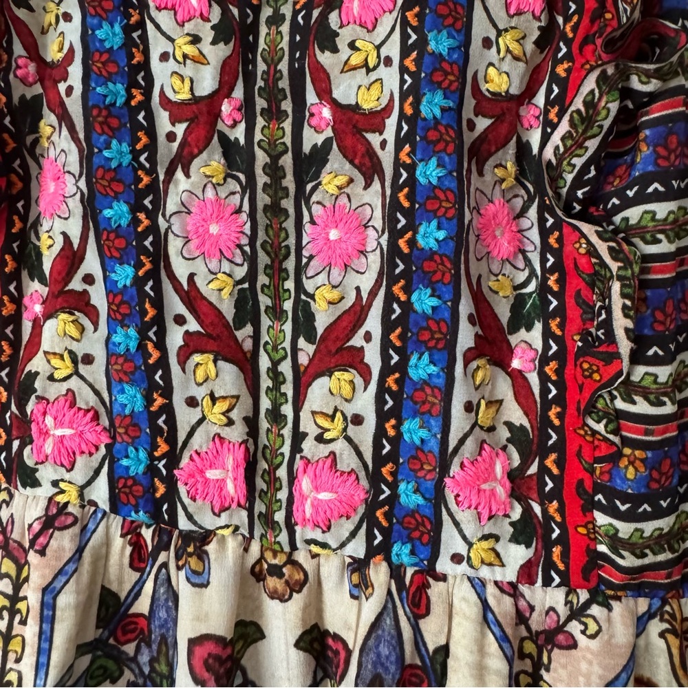 SOLD Anthropologie Vineet Bahl Valerie Embroidered Maxi Dress - Picture 4 of 9